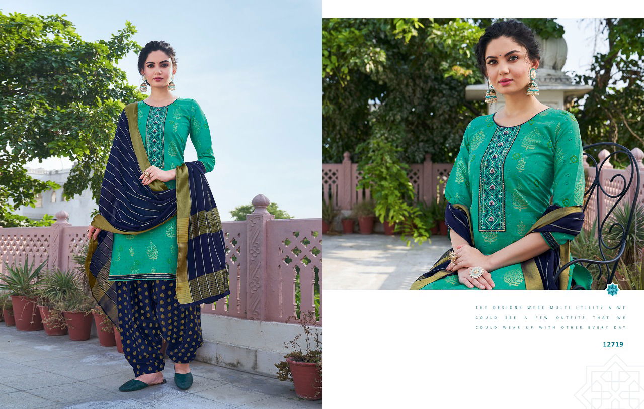 Kalaroop Bandhej Designer Fancy Festive Wear Patiala Modal Ready Made Collection